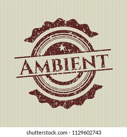 Red Ambient distressed rubber stamp