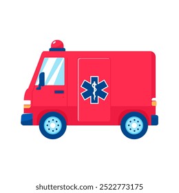Red Ambulance with Star of Life
