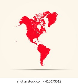 Red America Map Illustration



