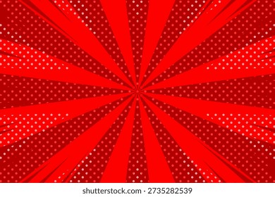 Red American Comic Style Background - wide version -