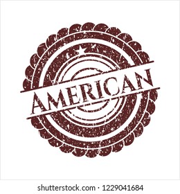 Red American distressed rubber seal