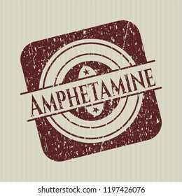 Red Amphetamine grunge stamp