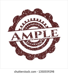 Red Ample distress with rubber seal texture