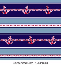 Red anchors and chains