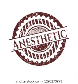 Red Anesthetic distress grunge stamp