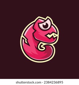 The Red Angry Chameleon logo