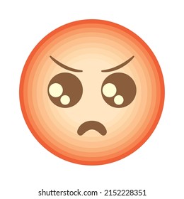 red angry emoji over white