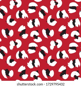 Red Animal Leopard Seamless Pattern Background for fashion textiles, graphics and crafts