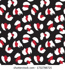 Red Animal Leopard Seamless Muster Hintergrund für Modetextilien, Grafiken und Handwerk