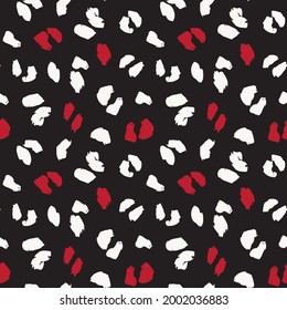 Red Animal Leopard Seamless Pattern Background for fashion textiles, graphics and crafts