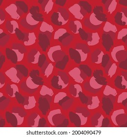 Red Animal Leopard Seamless Pattern Background for fashion textiles, graphics and crafts