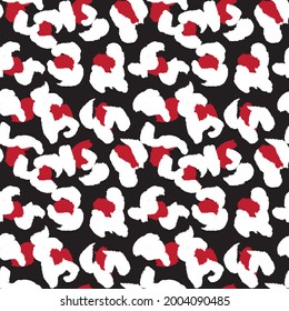 Red Animal Leopard Seamless Pattern Background for fashion textiles, graphics and crafts