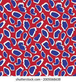 Red Animal Leopard Seamless Pattern Background for fashion textiles, graphics and crafts