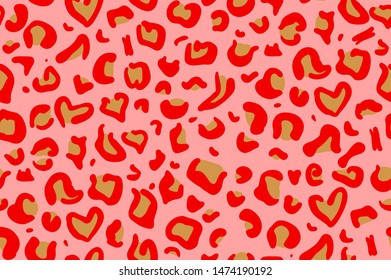 red animal skin Seamless Pattern vector texture eps 10 illustration art