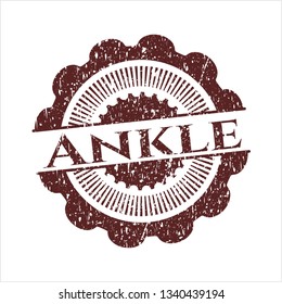 Red Ankle distressed with rubber seal texture