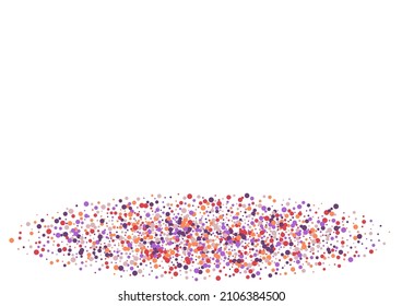 Red Anniversary Round Texture. Birthday Circle Card. Rose Confetti Border Illustration. Spread Dot Background.