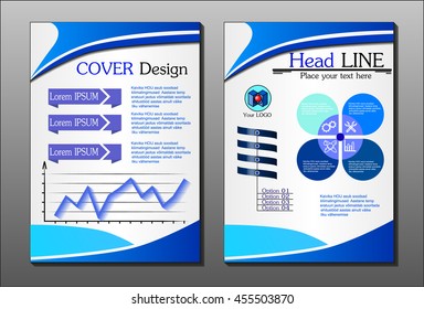 Red annual report brochure design template vector, Leaflet cover presentation abstract flat background