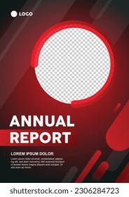 Red annual report cover background