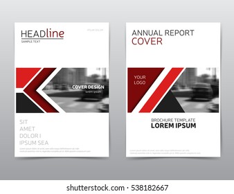 Red annual report cover. Vector corporate identity brochure design. Red flyer template. Modern leaflet layout. Presentation template in a4 size.