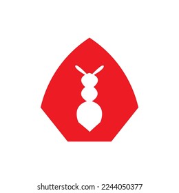 Red Ant creative logo vector.