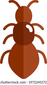 Red ant, icon illustration, vector on white background
