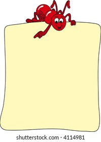 Red ant showing where to post you message