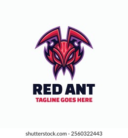 Red Ant SImple Mascot Logo