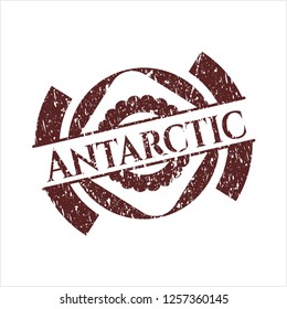 Red Antarctic distressed with rubber seal texture