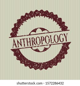 Red Anthropology distressed grunge seal