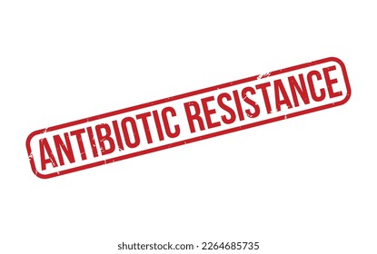 Red Antibiotic resistance Rubber Stamp Seal Vector