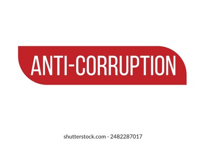Red Anti-Corruption Rubber Stamp Seal Vector