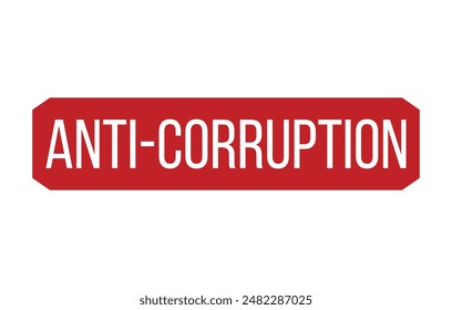 Sello de sello de goma anti-corrupción rojo Vector