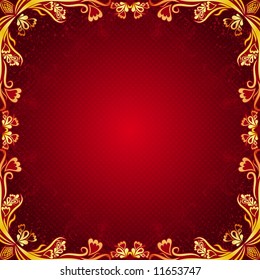 red antique background, vector illustration