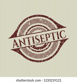 Red Antiseptic rubber seal with grunge texture