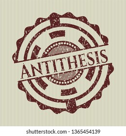 Red Antithesis rubber grunge texture seal