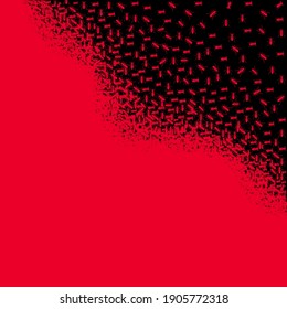 Red ants vector illustration. Abstract creative composition. Insects in black and red concept. Black and red pattern.