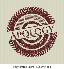 Red Apology distress rubber seal