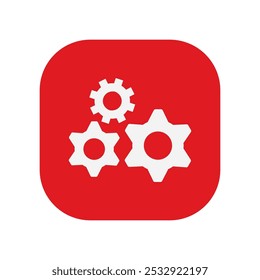 red app template setting icon design vector illustration eps