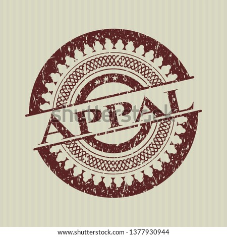 Red Appal distressed rubber seal