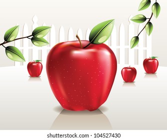 red apple