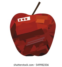Red apple abstract art