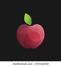 Arte vector abstracto de manzana roja