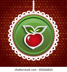 Red Apple, Abstract  Vector Illustration
