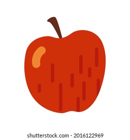 Red apple autumn - vector illustration and icon. EPS10