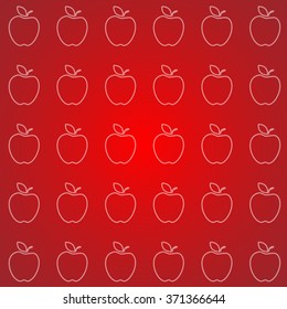Red Apple Background Pattern Vector EPS10, Great for any use.