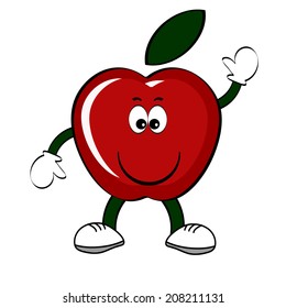 Red Apple cartoon.