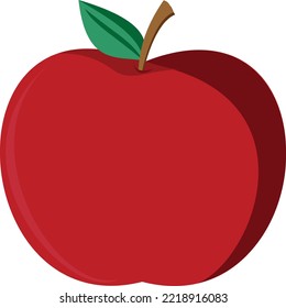 Red Apple Cartoon Icon Simple Design Vector