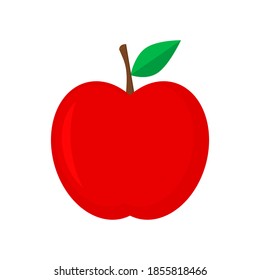 red apple cartoon isolated on white background. vector illustration