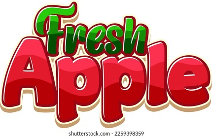 Ilustración de icono de caricatura de manzana roja