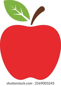 Red Apple Design with Contemporary White Backdrop